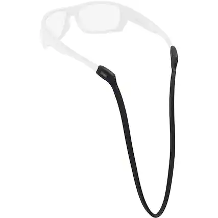 Front. Chums - Chums Switchback Silicone Sunglasses Eyewear Retainer - Black - Black.