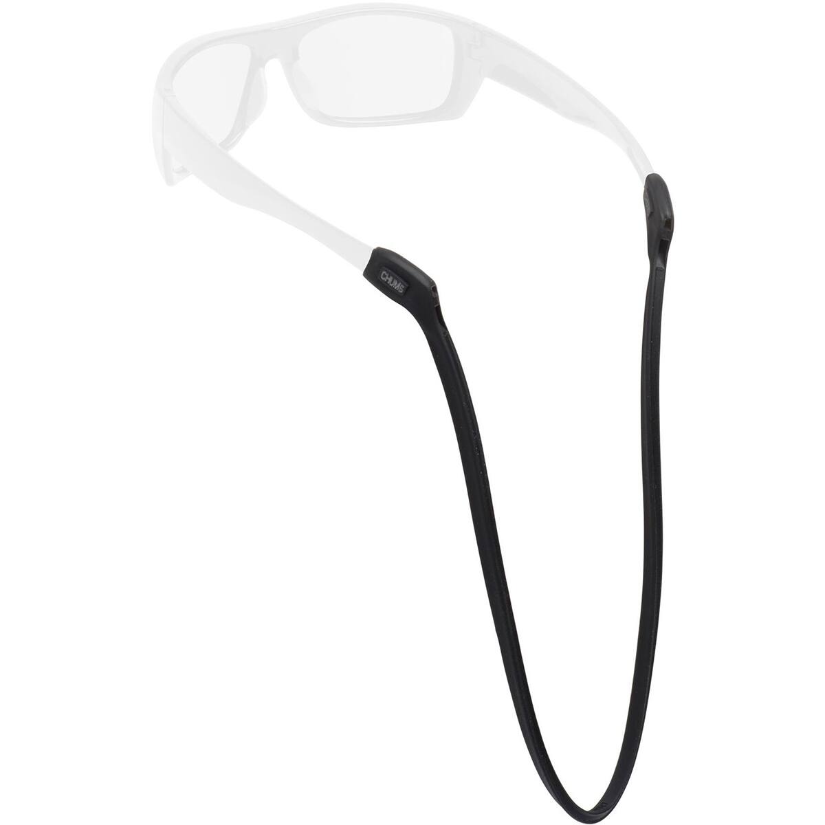 Front. Chums - Chums Switchback Silicone Sunglasses Eyewear Retainer - Black - Black.