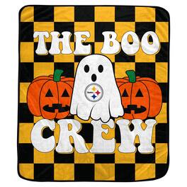 Pegasus - Pittsburgh Steelers 50" x 60" Boo Crew Flannel Fleece Blanket - Multicolor