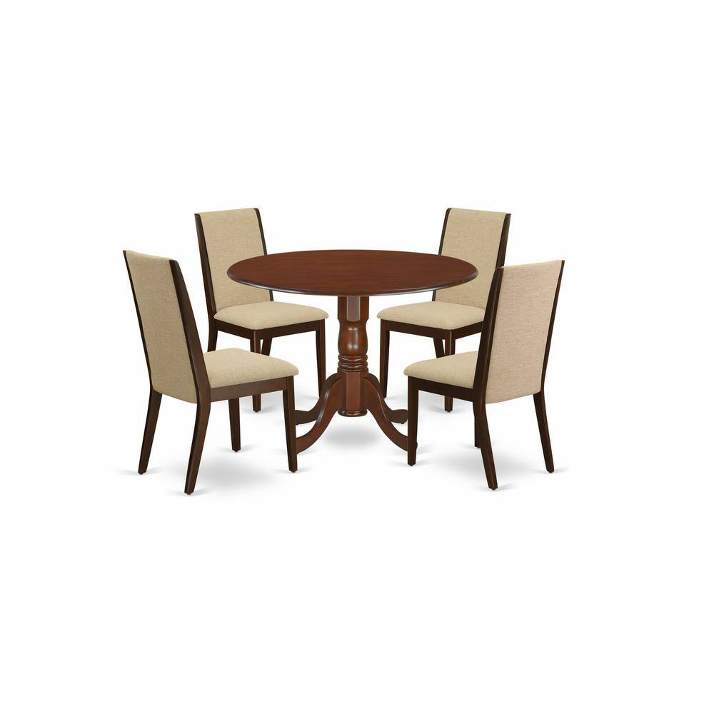 Back. East West Furniture - Dining Room Set Mahogany - Brown.