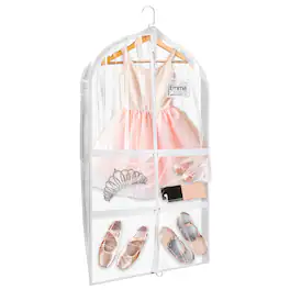 Mber - 1 Pack 39" Dance Garment Bags For Dancers, Garment Bags For Dance Costumes, For Dance Competitions - Clear