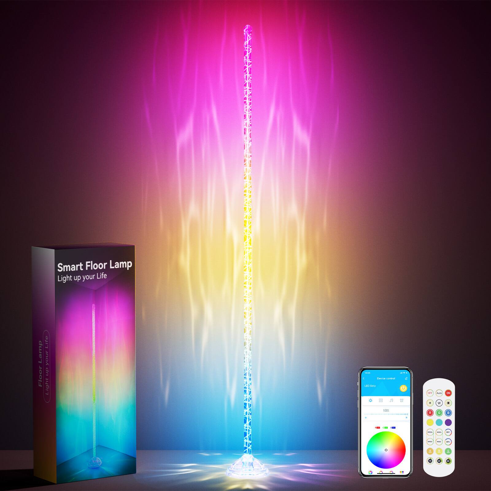 Smart Floor Lamp  
Light up your Life  

Lamp Floor  
Life your dn Light  

LOW - Device 100%  

09 -  
C  
ON 3