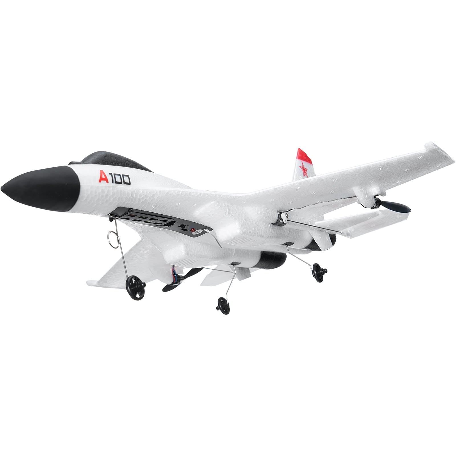 SKONYON - RC Airplane 4-Channel with Gyro Stabilizer Ready to Fly - White