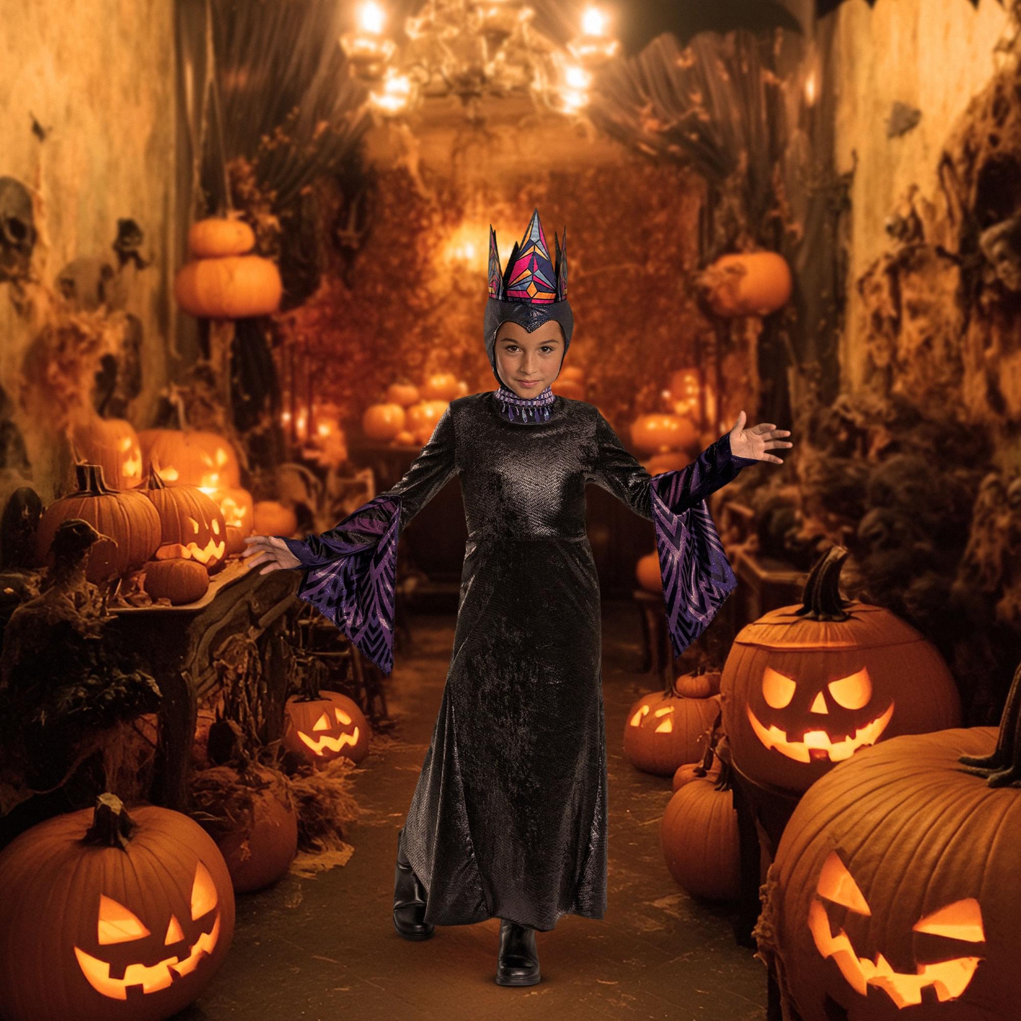 Alt View 3. Disguise - Disney Snow White Movie Evil Queen Deluxe Child Costume | Medium 7-8 - Multi-Colored.