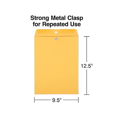 Strong Metal Clasp for Repeated Use  
12.5"  
9.5"