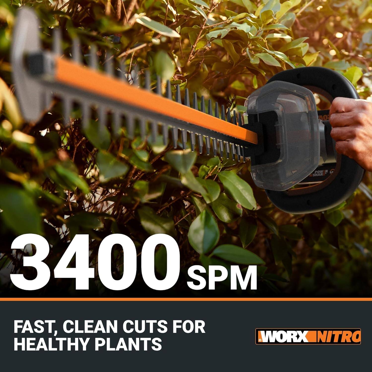The text on the image reads: "3400 SPM Fast, Clean Cuts for Healthy Plants."