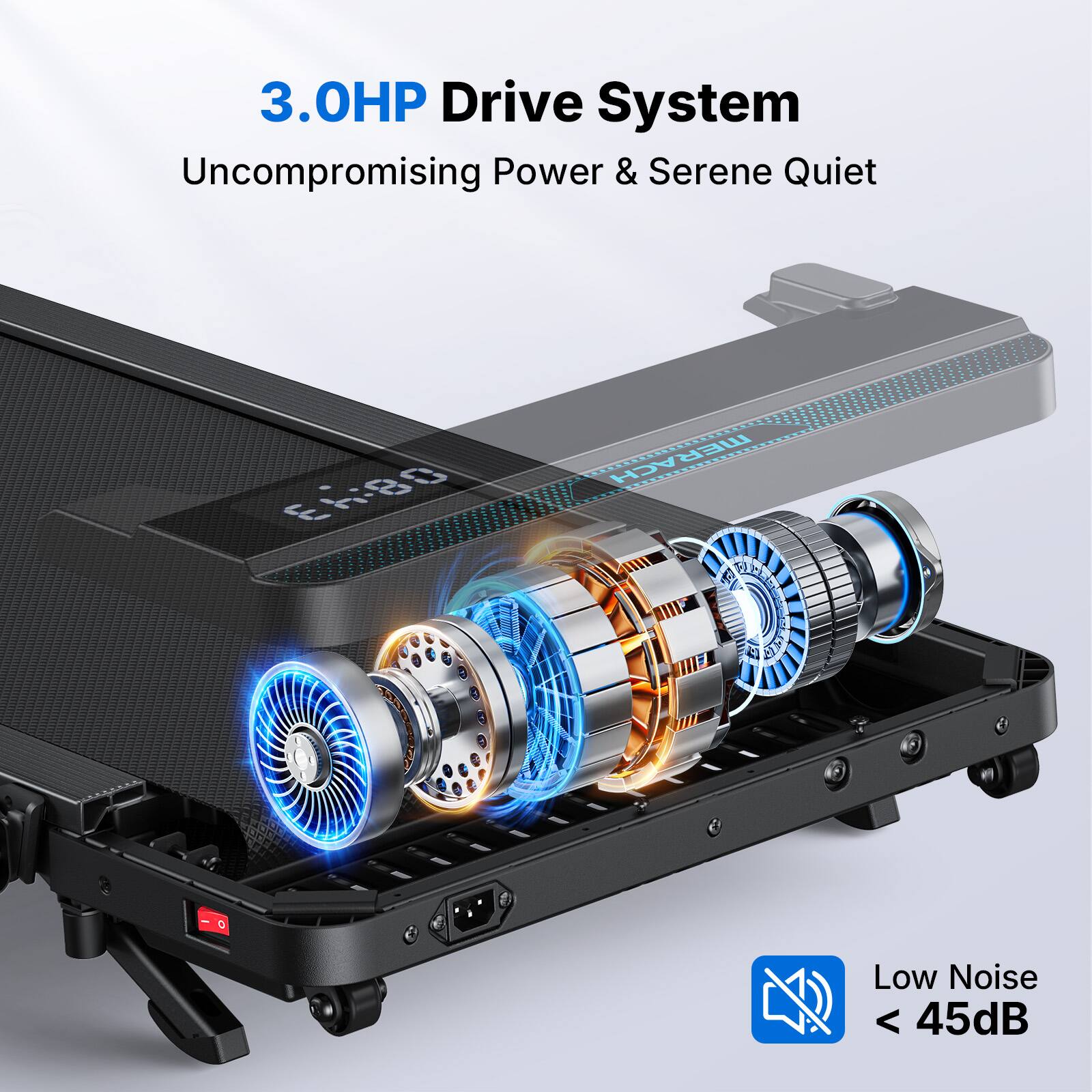 3.0HP Drive System  
Uncompromising Power & Serene Quiet  

Low Noise < 45dB