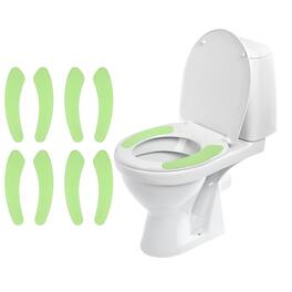 Unique Bargains - 8pcs Toilet Seat Cover Pads, Non Slip Warm Soft Toilet Seat Cushion Thick Cuttable w/ Adhesive Backing for Winter Home - Green