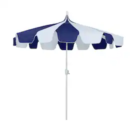 Mondawe - 10 ft. Pagoda Patio Umbrella with Crank Lift and Tilt Adjustable - Navy Blue
