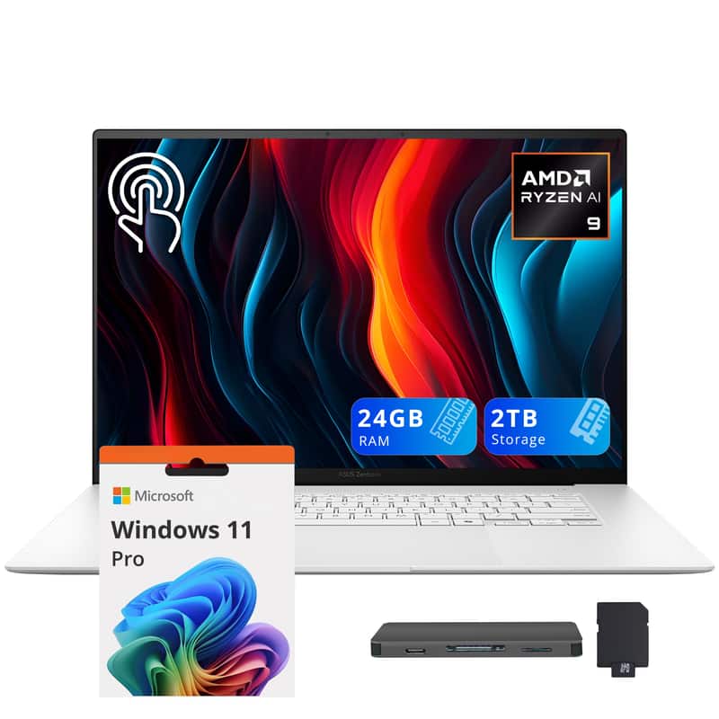 AMD Ryzen 9 24GB RAM 2TB Storage ASUS Zenbook Microsoft Windows 11 Pro