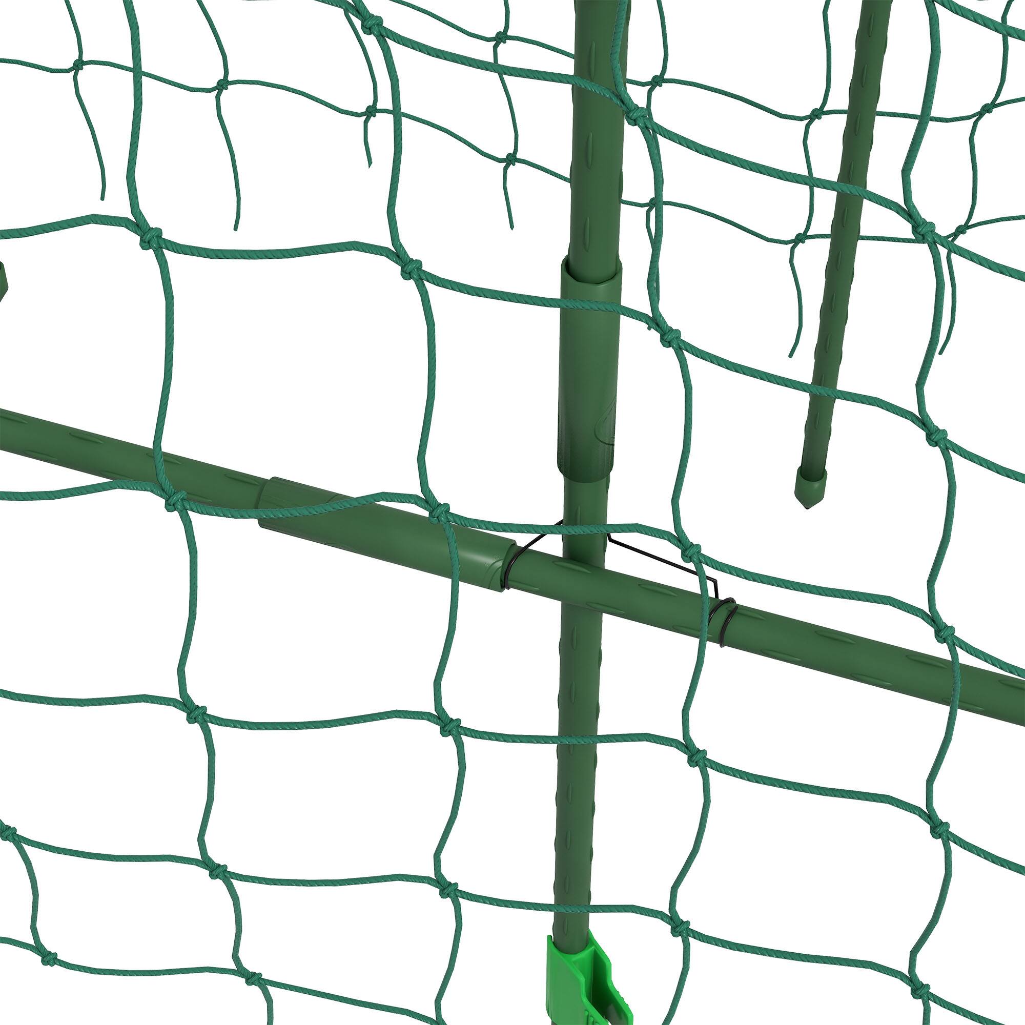 Alt View 8. Outsunny - Cucumber Trellis, 6' Tall Arch Trellis for Climbing Plants Outdoor, A-Frame, with Plastic Coated Steel Frame - Green.