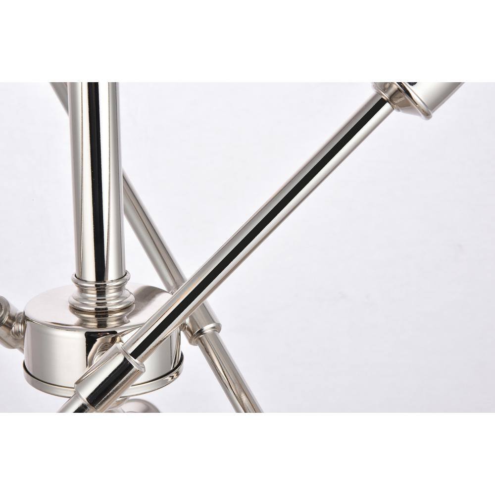 Alt View 1. Living District - Axel 6 Lights polished Nickel Pendant - Polished Nickel.