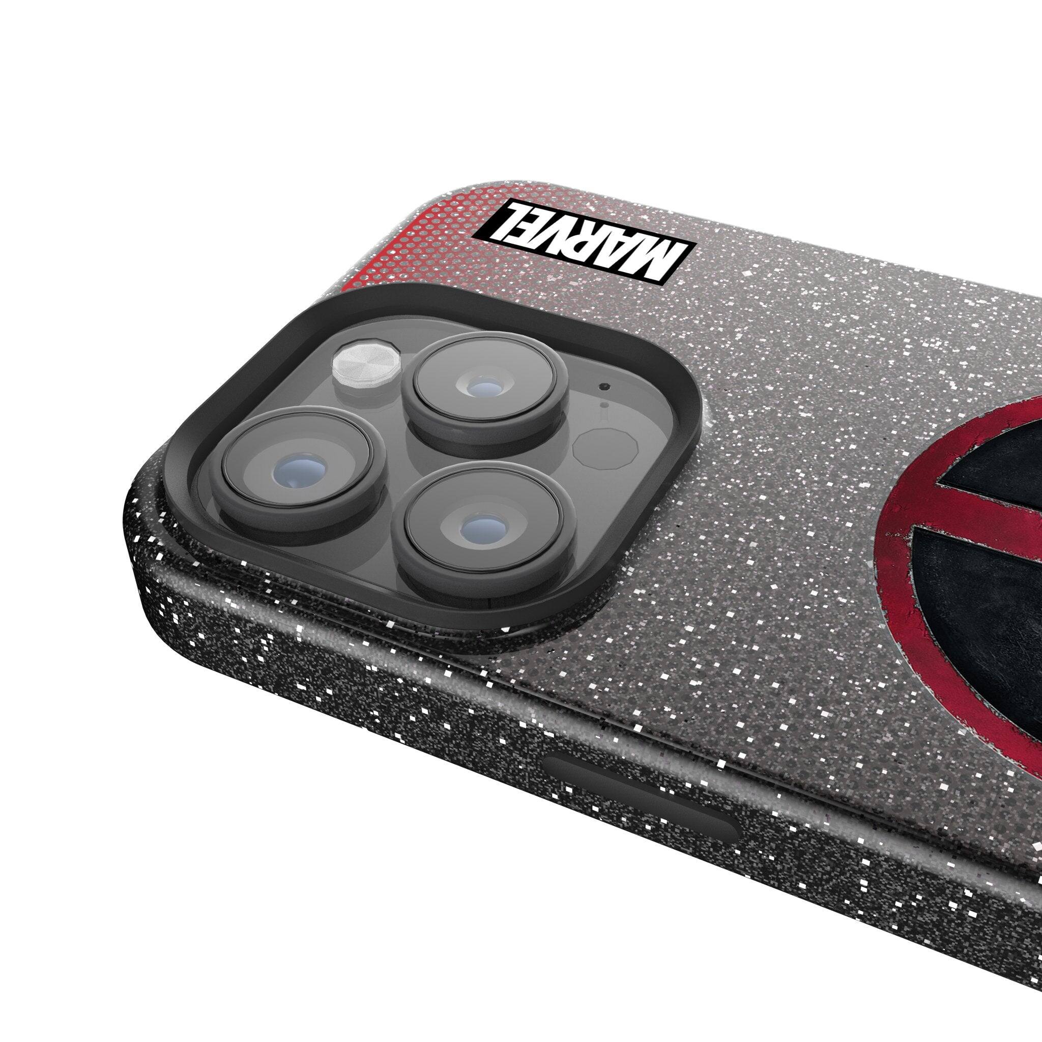 Back. Keyscaper - Marvel Grid Black Bling Phone Case - Apple iPhone 16 Pro Max - Deadpool.