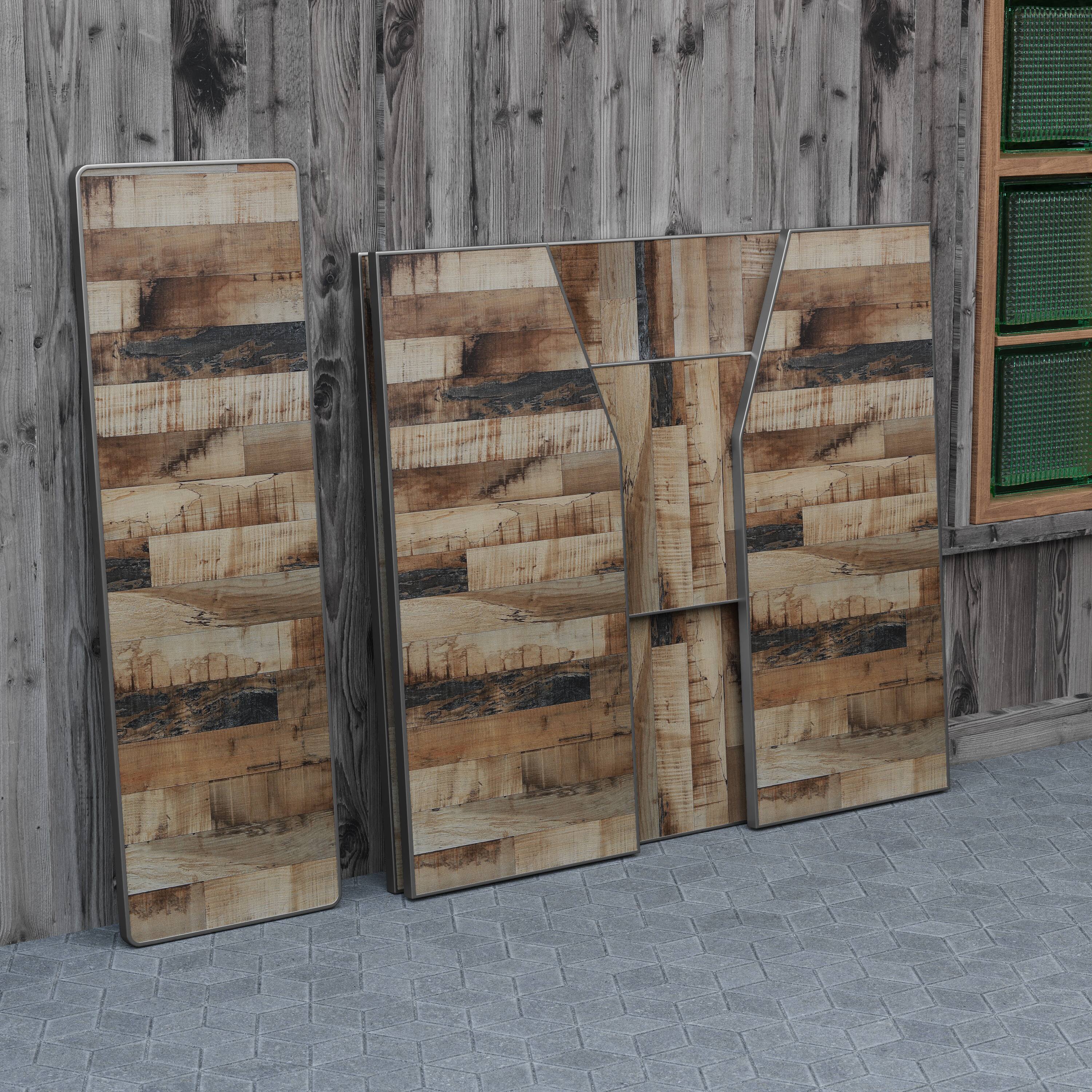 Alt View 3. Flash Furniture - Amara 4' Rustic Natural Wood Plank Laminate Foldable Bar - Portable Event Bar - Natural.