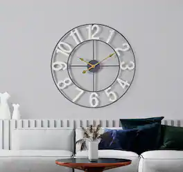 Sorbus - Large Wall Clock for Living Room Decor - Wall Clock for Kitchen - 24 inch (60 CM) - Battery Operated Analog Clock - White