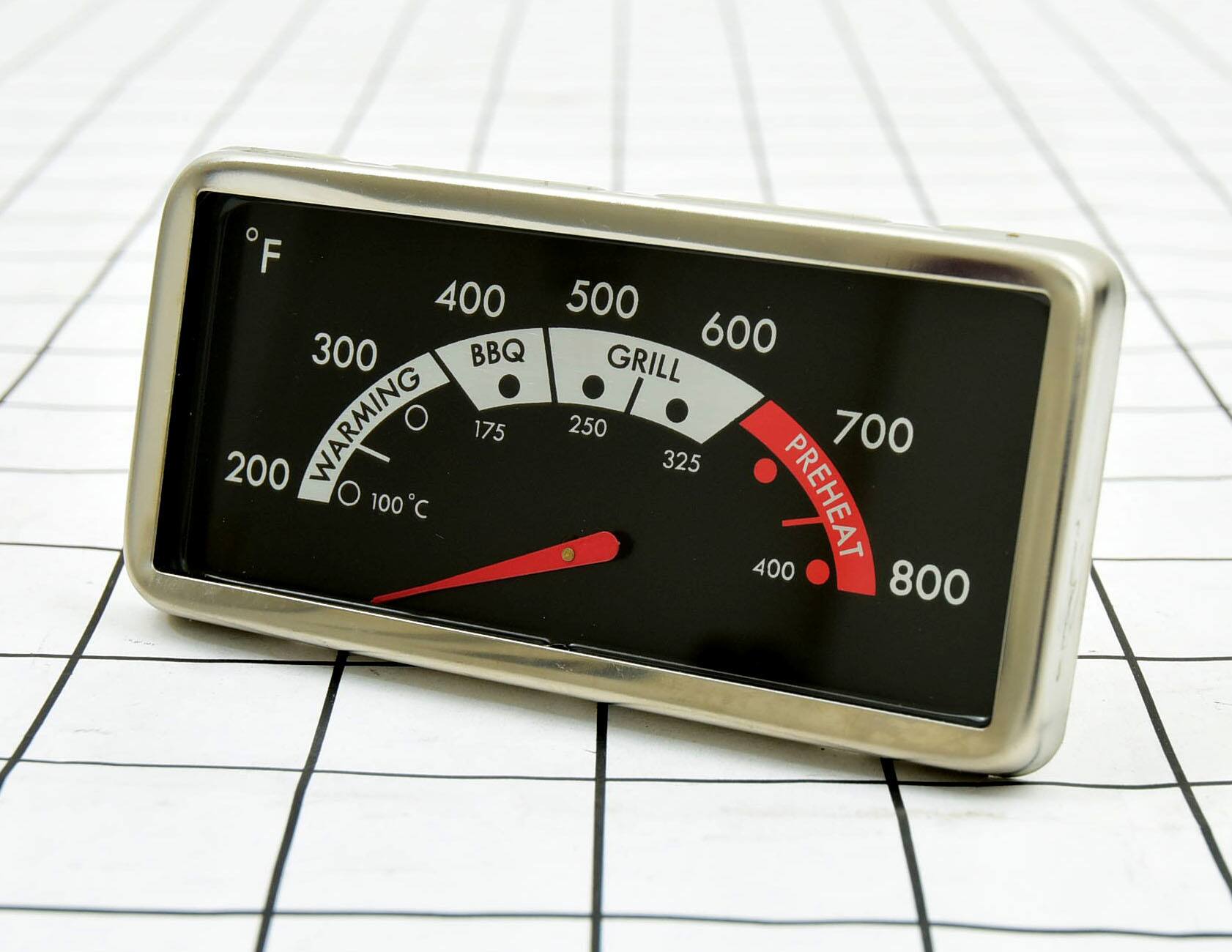 F 400 500 600 700 800  
BBQ 250 325  
GRILL  
WARMING 175  
PREHEAT  
°C 100 200 300 400