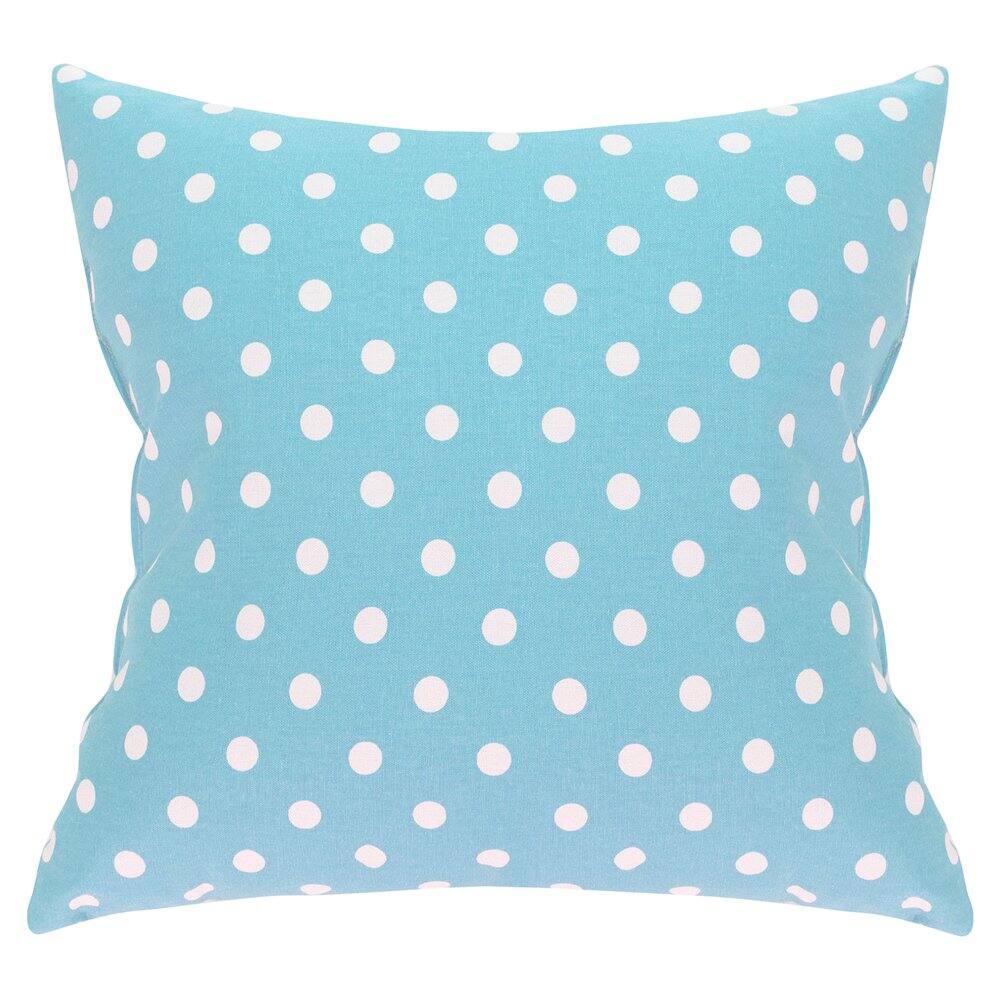 Front. Majestic Home - Pillow 20x20 Polka Dot (Small) Aquamarine - Blue.