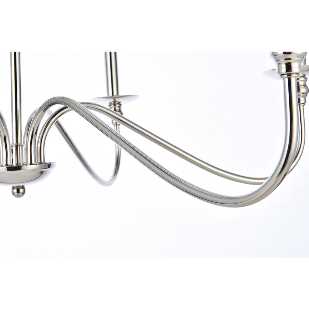 Alt View 3. Living District - Rohan 30 inch chandelier in polished nickel - Polished Nickel.