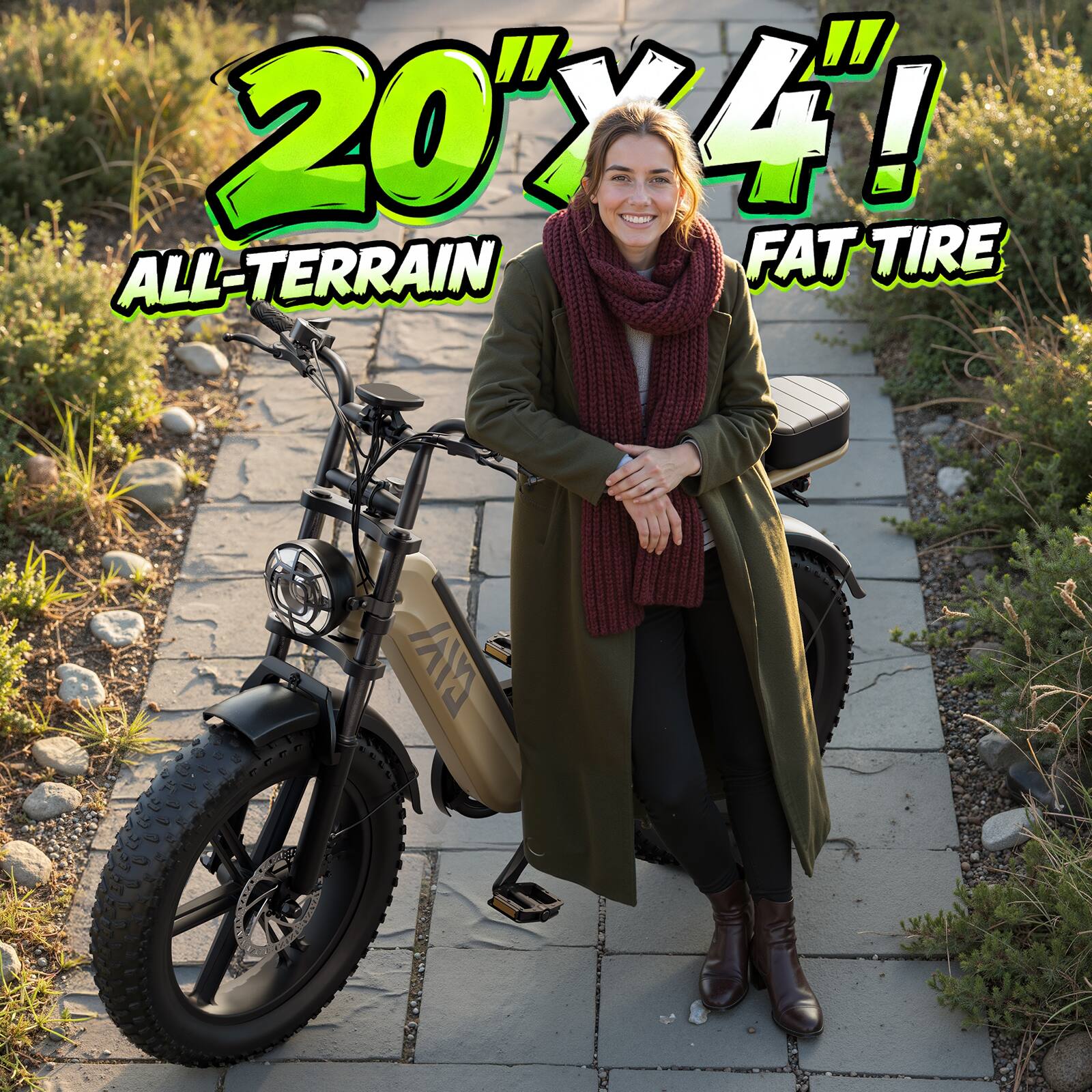 20" x 4"! ALL-TERRAIN FAT TIRE