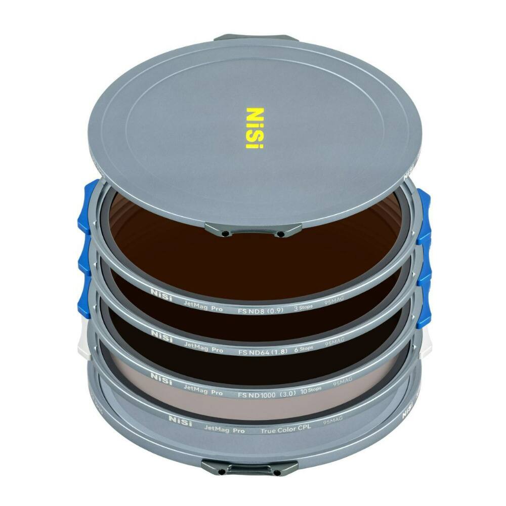 NISI JetMag Pro FS ND8 (0.9) 95MAG 3 Stops  
NISI JetMag Pro FS ND64 (1.8) 95MAG 6 Stops  
NISI JetMag Pro FS ND1000 (3.0) 95MAG 10 Stops  
NISI JetMag Pro 95MC True Color CPL