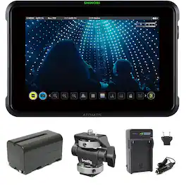 Atomos - Shinobi 7-Inch 4K Portable Monitor, Battery, Charger & Hot Shoe Mount