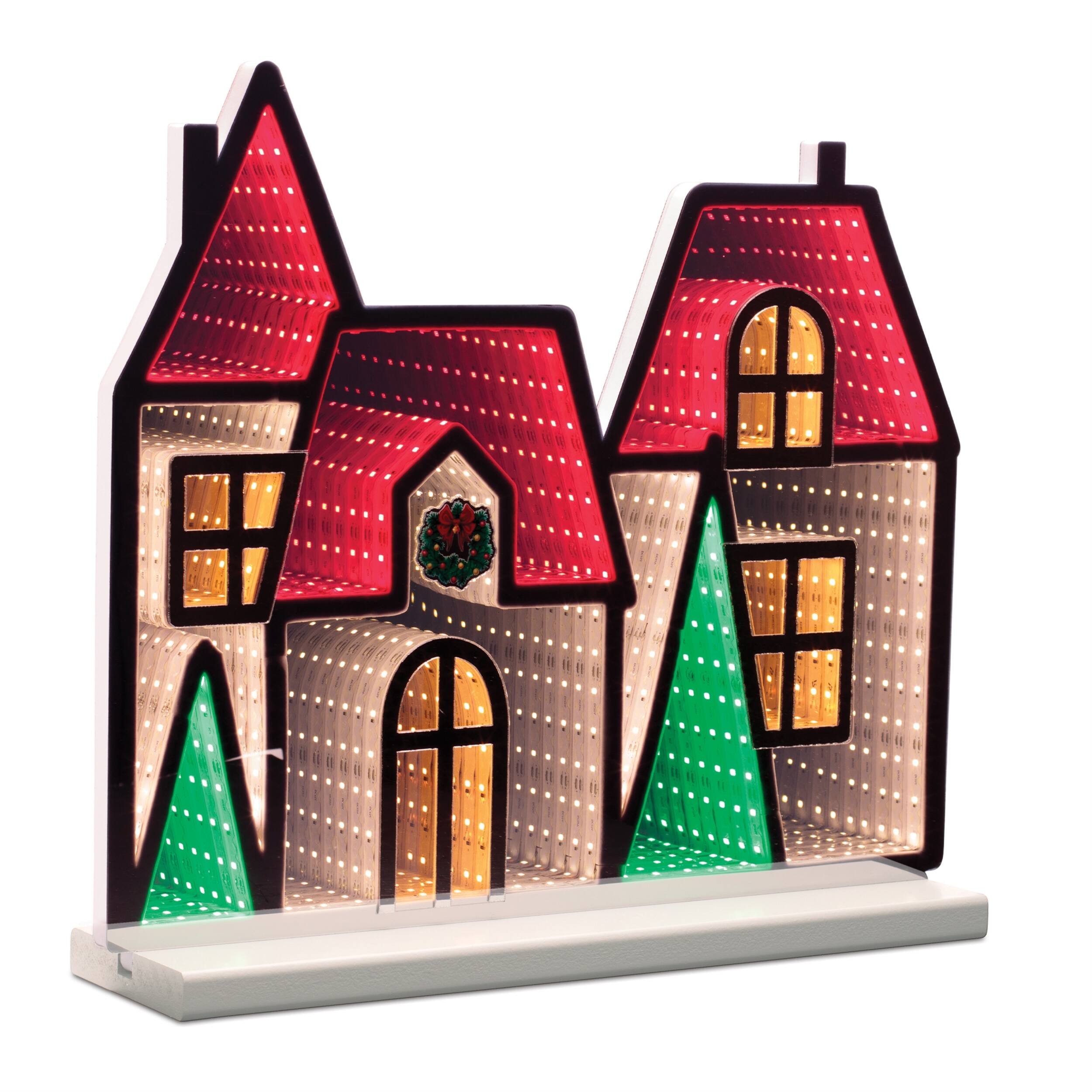 Front. BreeBe - Winter Village Ekkolight 16"L - Red, White.