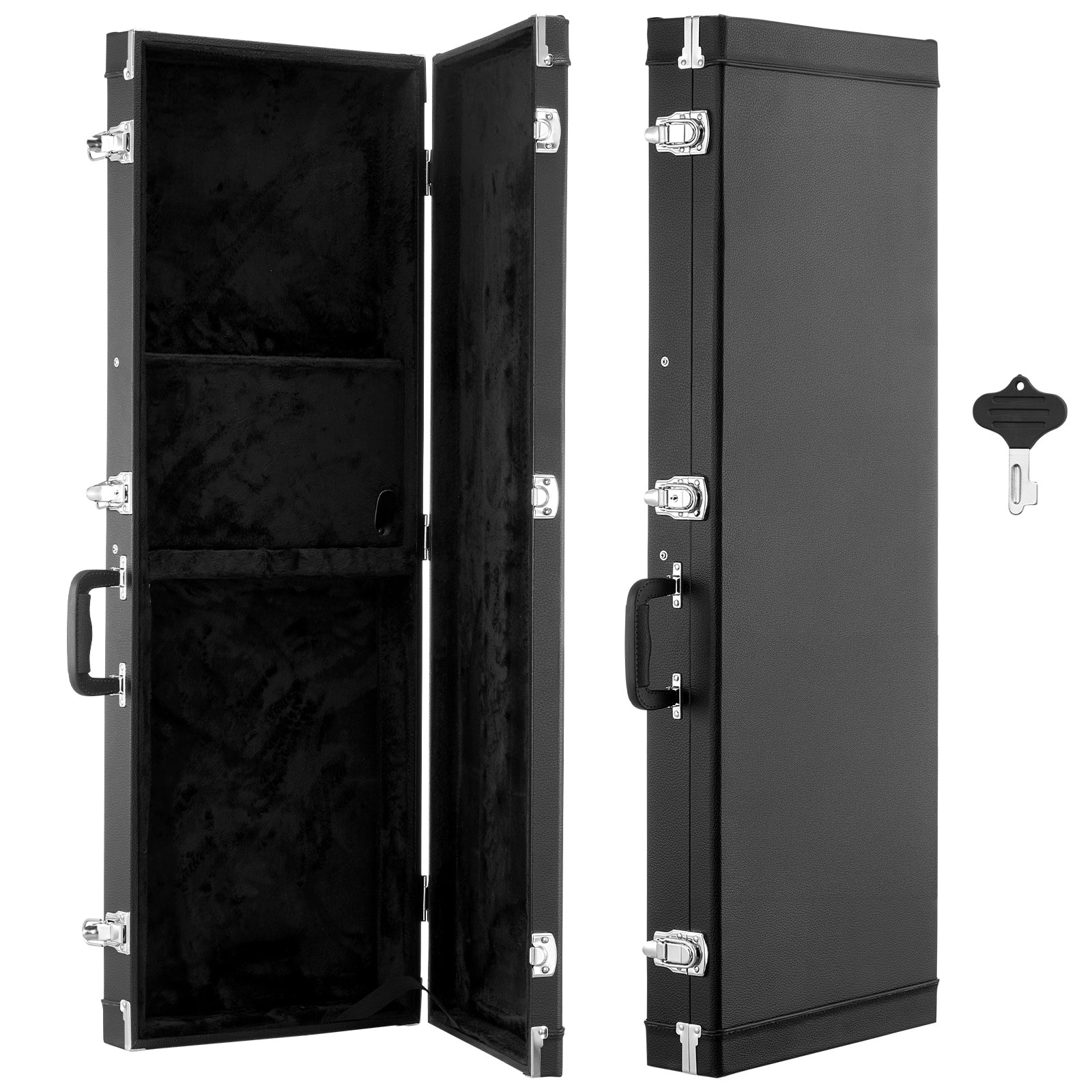 VEVOR - Electric Guitar Hard Case, 41.3 Inch, Rectangle Wooden Hard-Shell Protective Carrying Case, with Lock Latch, Padding - Black price history on PriceWatchPro