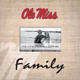 Fan Creations - Ole Miss Rebels 10'' x 10'' Burlap Pattern Frame - Multicolor