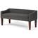 Angle. Simpli Home - Parris Upholstered Bench - Dark Grey.