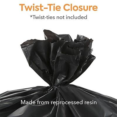 Twist-Tie Closure  
*Twist-ties not included  

Made from reprocessed resin