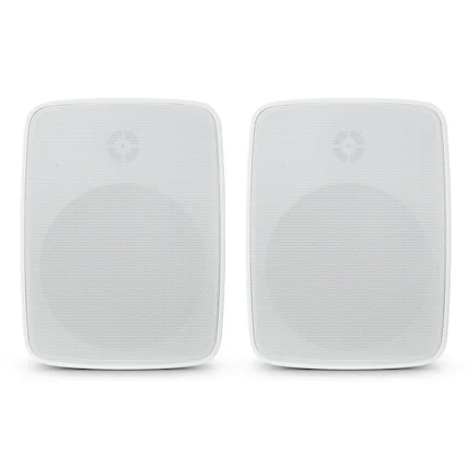 Front. SoundPro - Dual Bluetooth Weatherproof Indoor & Outdoor Wall-Mount Loudspeakers - White.