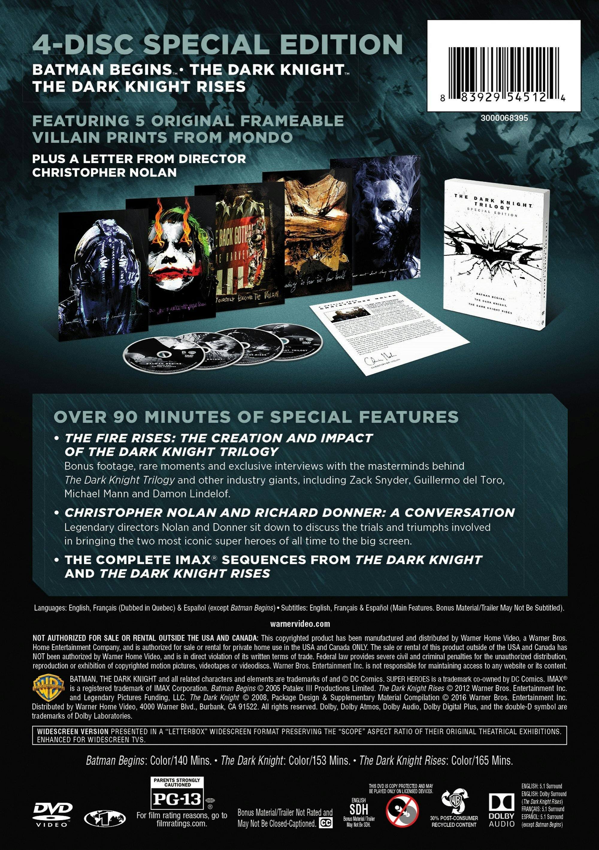 Angle. The Dark Knight Trilogy (Special Edition Box Set) [DVD].