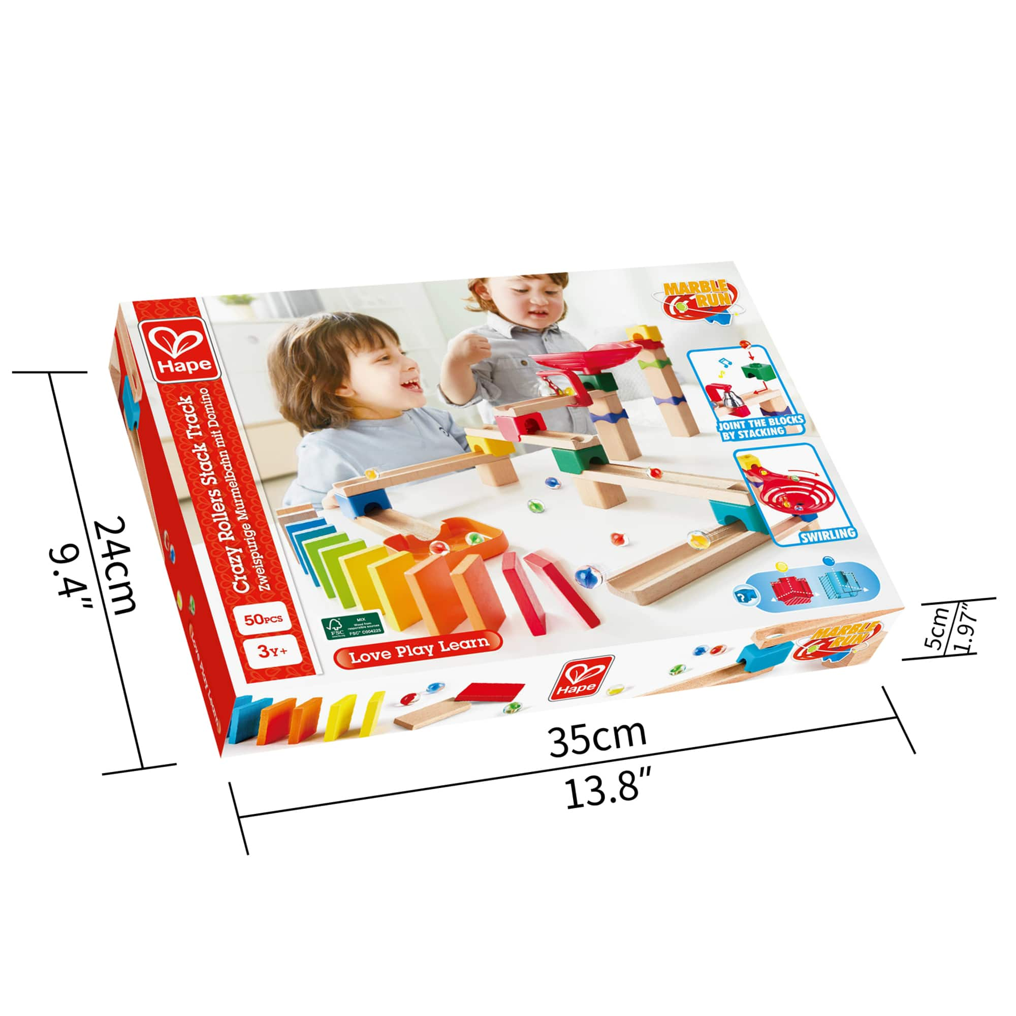 Best Buy: Hape Marble Run Crazy Rollers Wood Building Racetrack, 50 ...