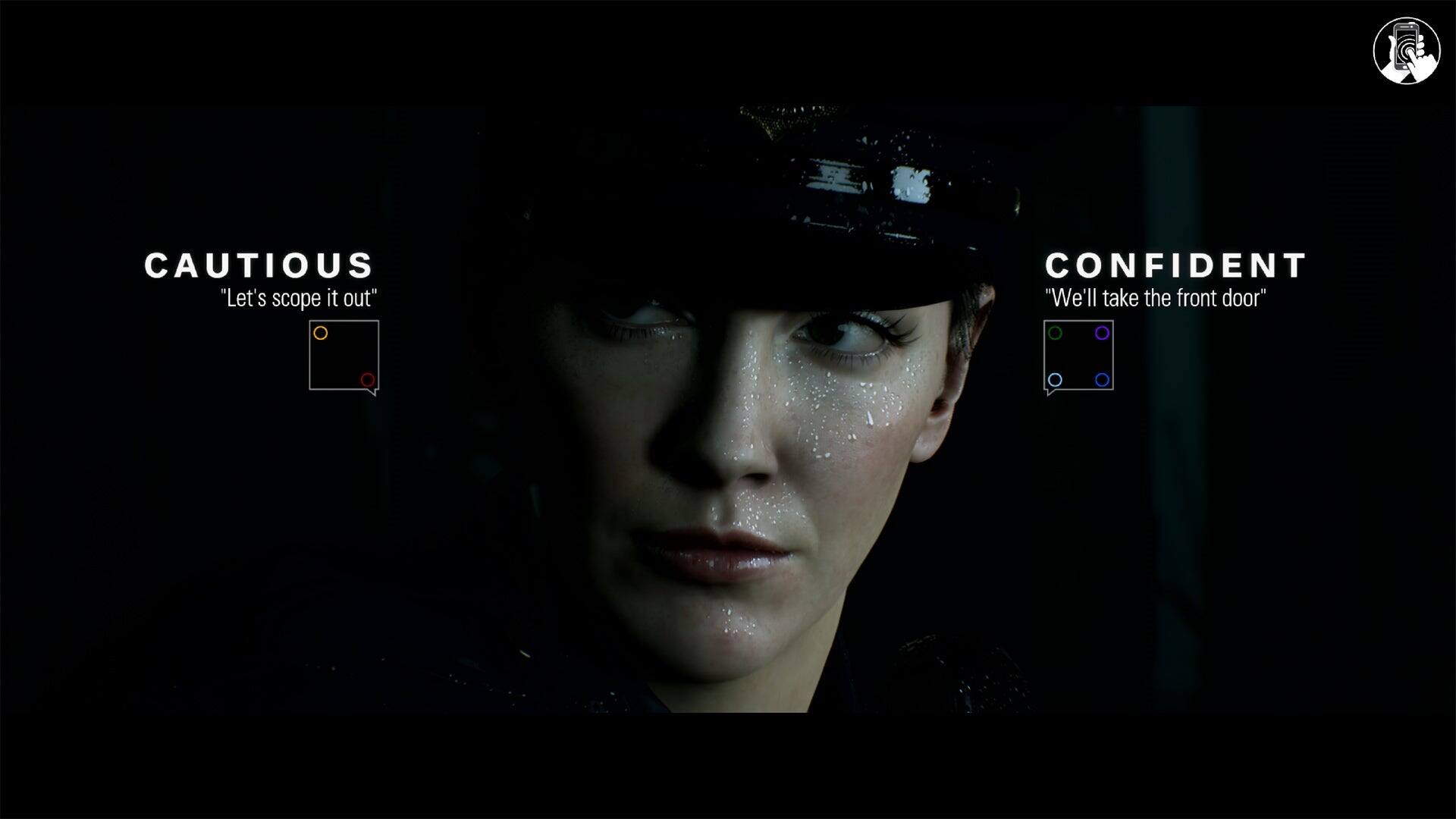 CAUTIOUS  
"Let's scope it out"  

CONFIDENT  
"We'll take the front door"