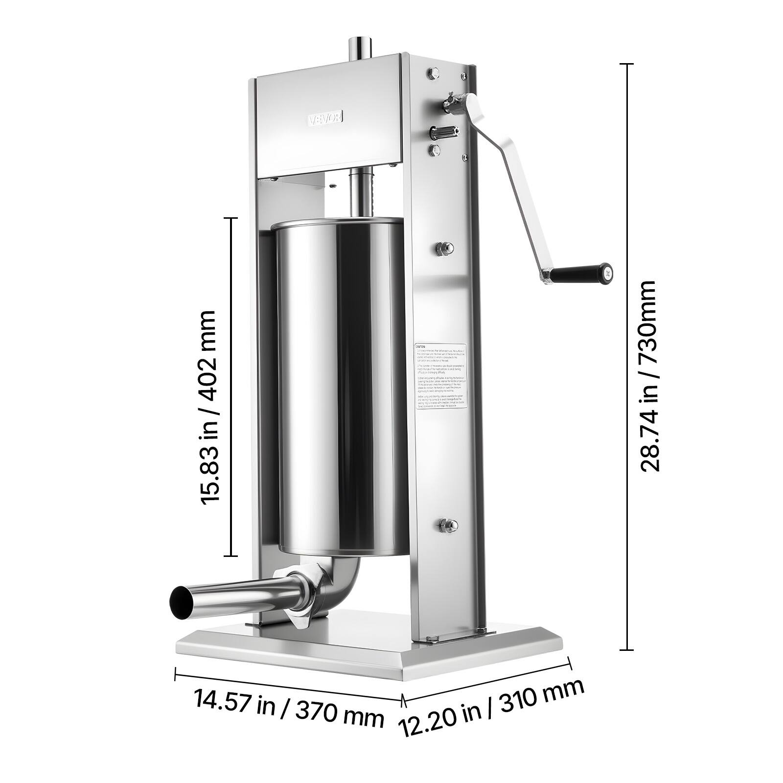 VEIWA mm 402 / in / 15.83 730mm / in 28.74 14.57 310 mm / in 370 / mm 12.20