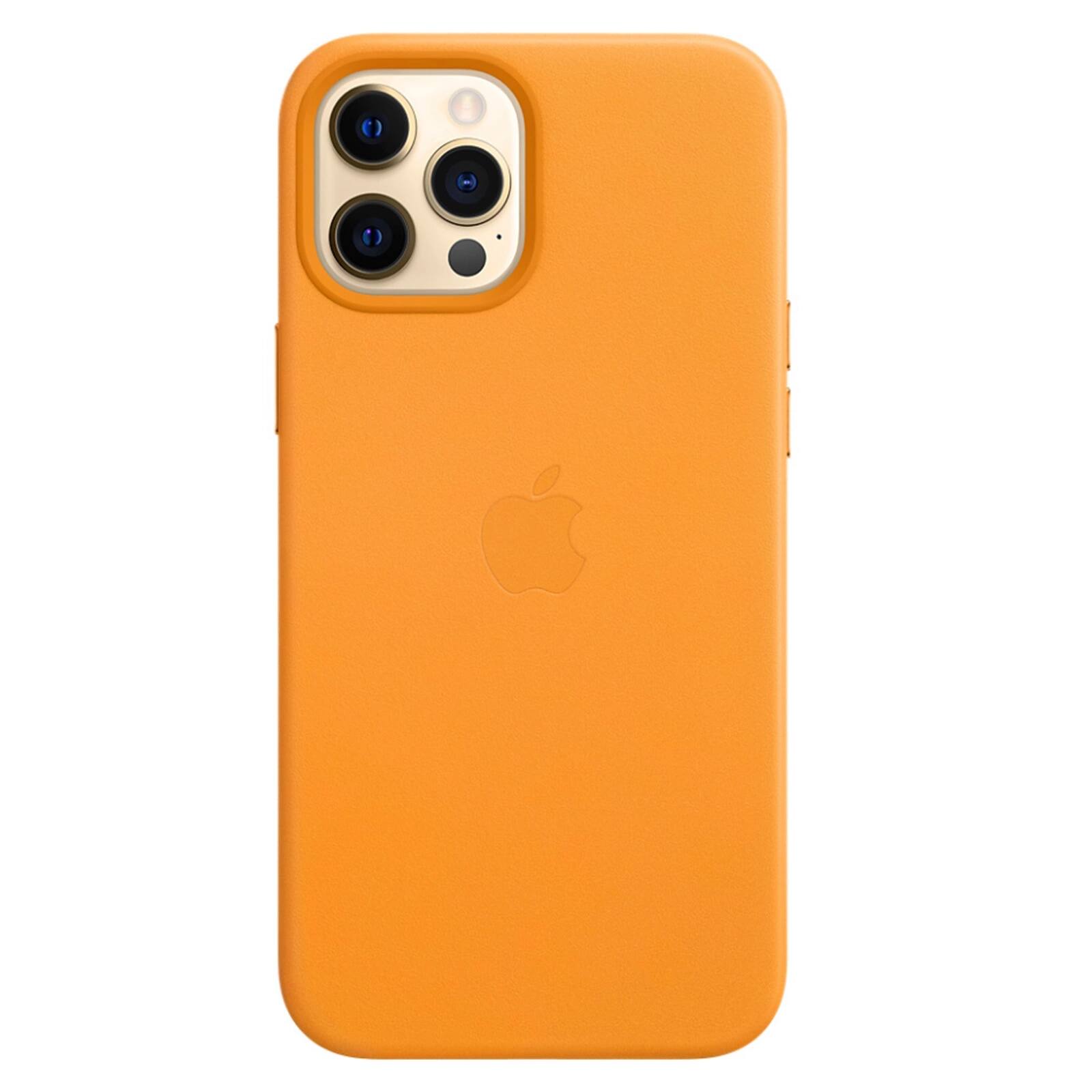Apple - Leather Case for iPhone 12 Pro Max (A2342, A2410, A2412, A2411) - California Poppy