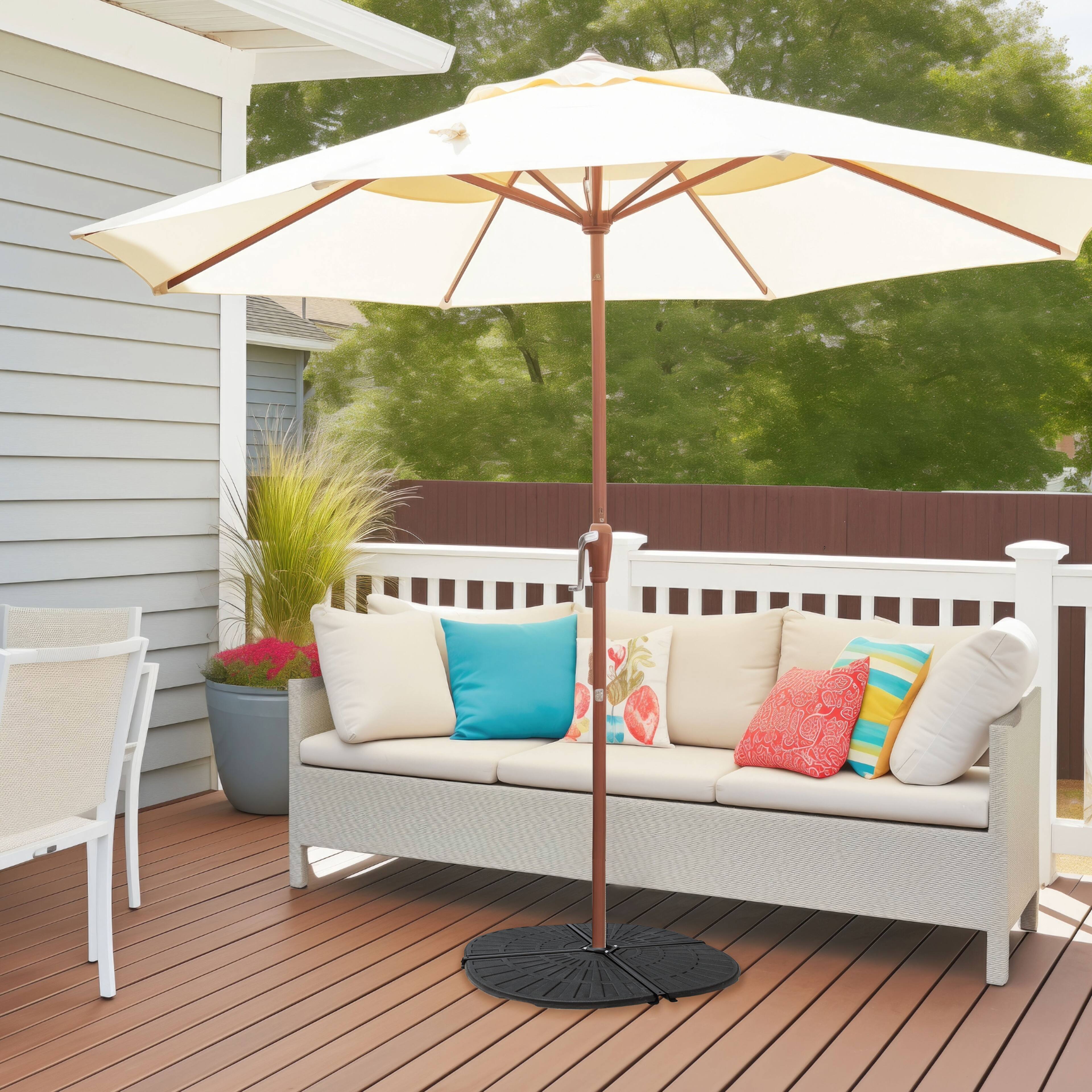 Alt View 5. Four Seasons Courtyard - Four Seasons Courtyard Compact Cross Base for Offset Umbrella, 1 Piece, Black - Black.