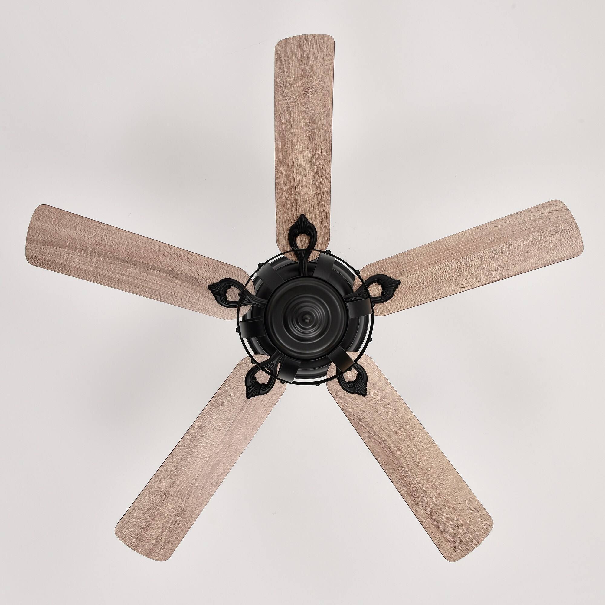 Alt View 6. Parrot Uncle - 52" Industrial Blacke Ceiling Fan with Remote Control - Black.