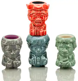 ThinkGeek - Geeki Tikis The Goonies Mini Muglet 4-Pack | Mikey, Data, Chunk, Mouth - Red