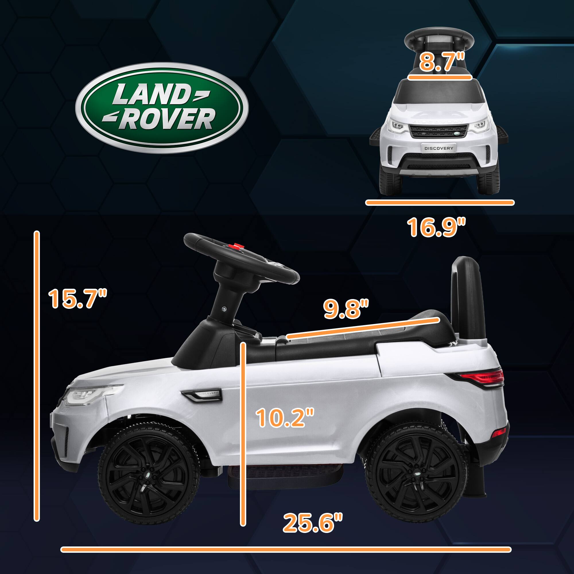 LAND ROVER  
8.7"  
16.9"  
15.7"  
9.8"  
10.2"  
25.6"