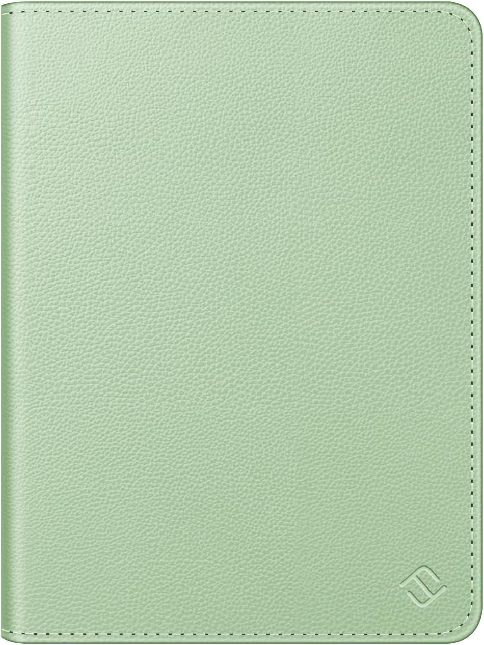 Alt View 5. Fintie - Case for 7"/6.8" Kindle Paperwhite 12th/11th Gen & Kindle Colorsoft PU Leather Stand Cover Foldable Kickstand Hand Strap - Sage Green.