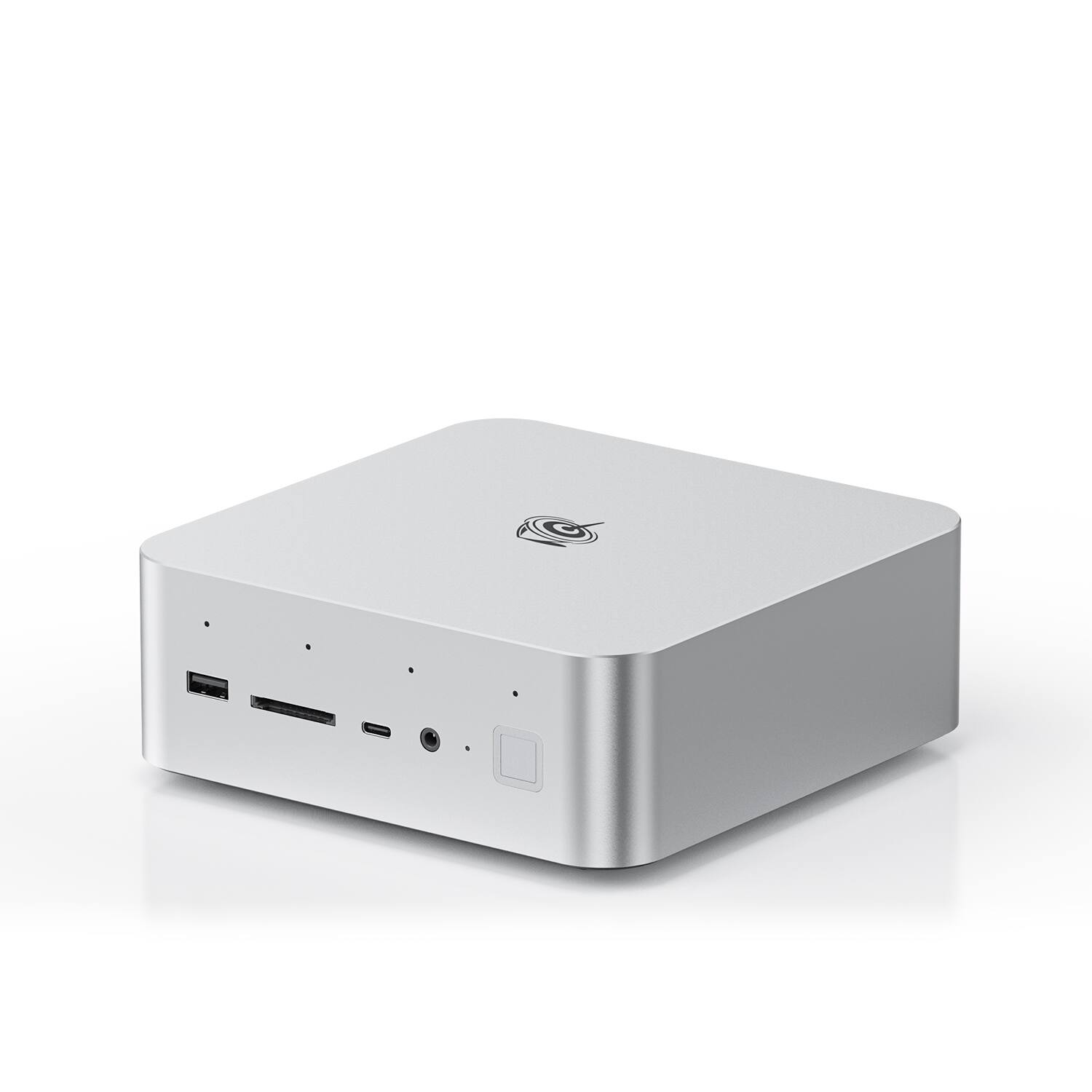 Front. Beelink - GTi14 Pro Mini PC With Intel core Ultra 9 185H, 64GB DDR5 RAM& 1TB SSD, Win 11 Pro Pre-installed - Frost silver.