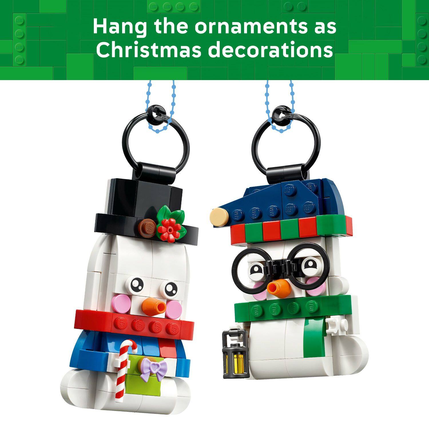 Hang the ornaments as Christmas decorations