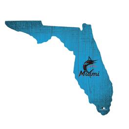 Fan Creations - Miami Marlins 12" Logo State Sign - Multicolor