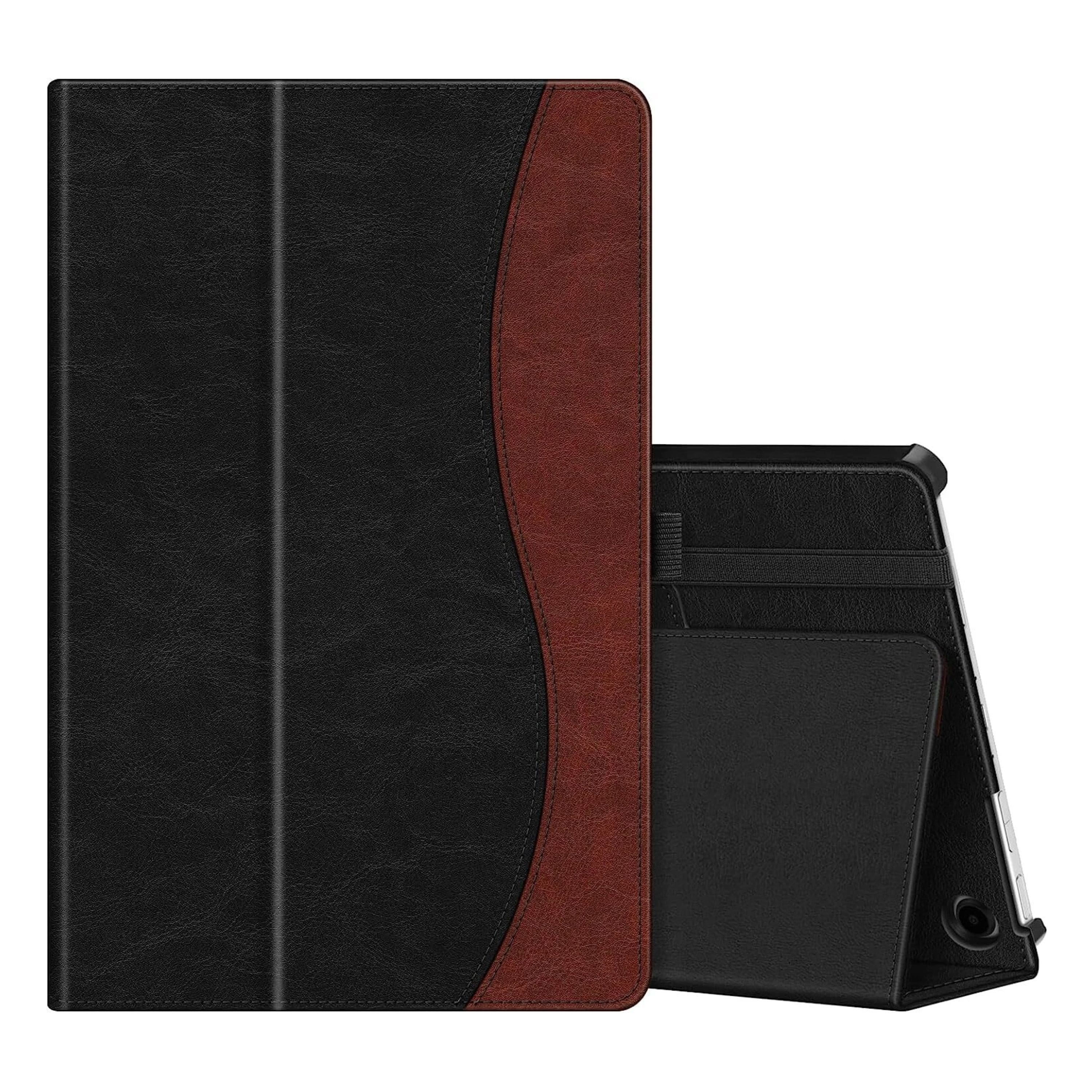 Kitcheniva - Slim Fit Folding Stand Folio Case For Amazon Fire Max 11 (13th Gen 2023) Dual Color - Black White