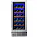 Front. SIMZLIFE - 15 In Under-counter Wine Refrigerator, Digital Temperature Control, Freestanding Chiller with Removable Shelves - Silver.