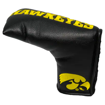 Front. Team Golf - Iowa Hawkeyes Tour Blade Putter Cover - Multicolor.