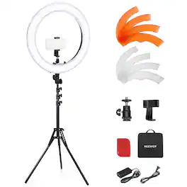 Neewer - 55W 18" Ring Light Kit - Dimmable LED Ringlight with Tripod & Phone Holder for Selfie/Video