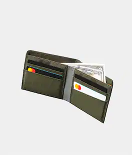 ALPAKA - ARK Classic Wallet,Bifold Wallet with Magnetic Closure, RFID Protection, Global Bill Fit,Gift-Ready Box - Olive Green X-Pac X42