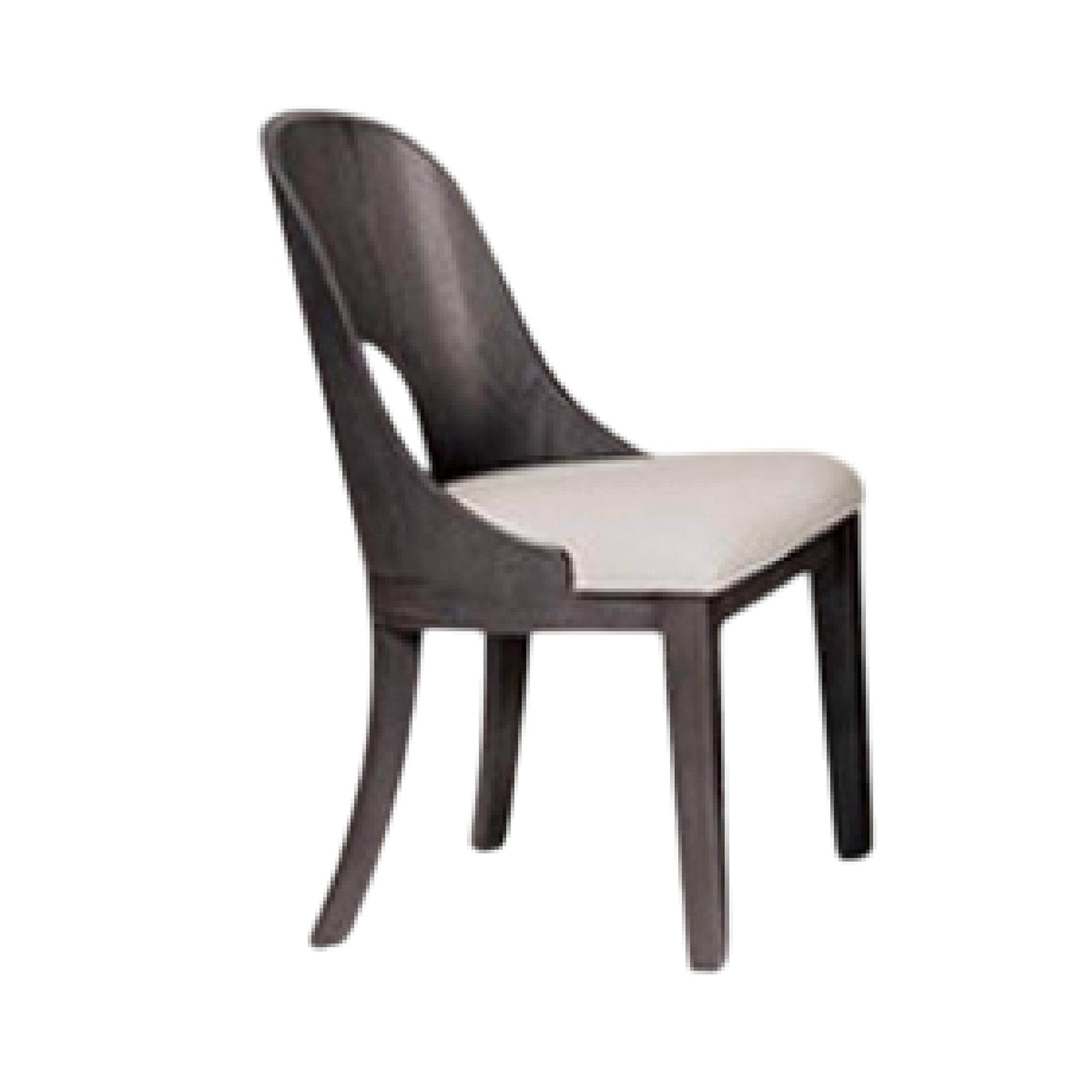 Alt View 2. Manhattan Lane - Zoko 7pc Dining Table Set, White Polyester Chairs, Ash Gray Rubberwood - Ash Gray, White.